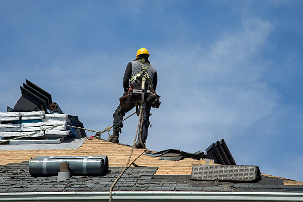Professional Gutter Installation technician working in Peralta, NM
